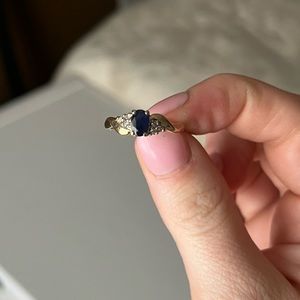10 Karat Yellow Gold Genuine Sapphire Ring